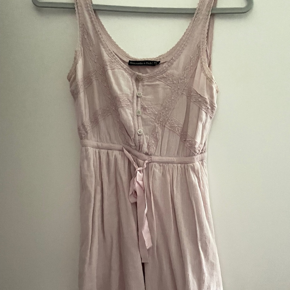 Blush pink tank dress
